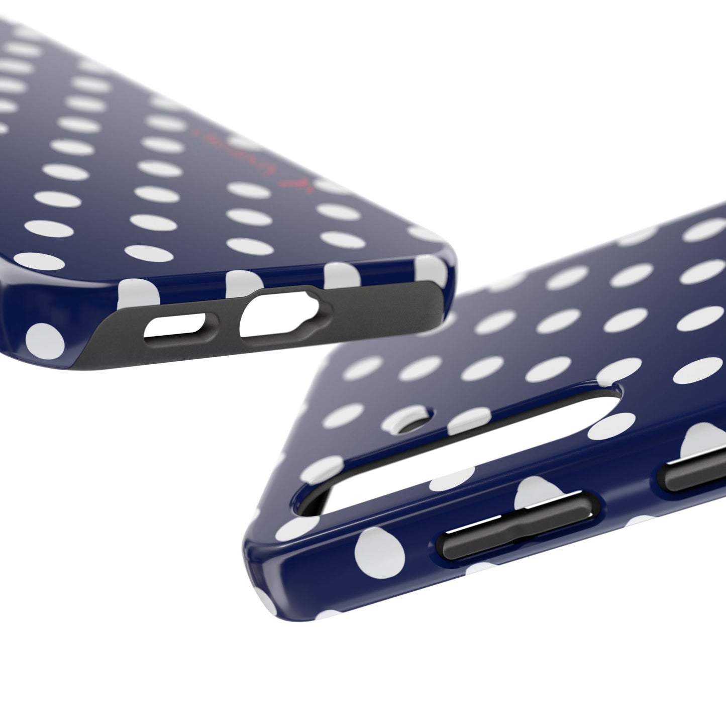 NAVY POLKA, Tough Phone Case