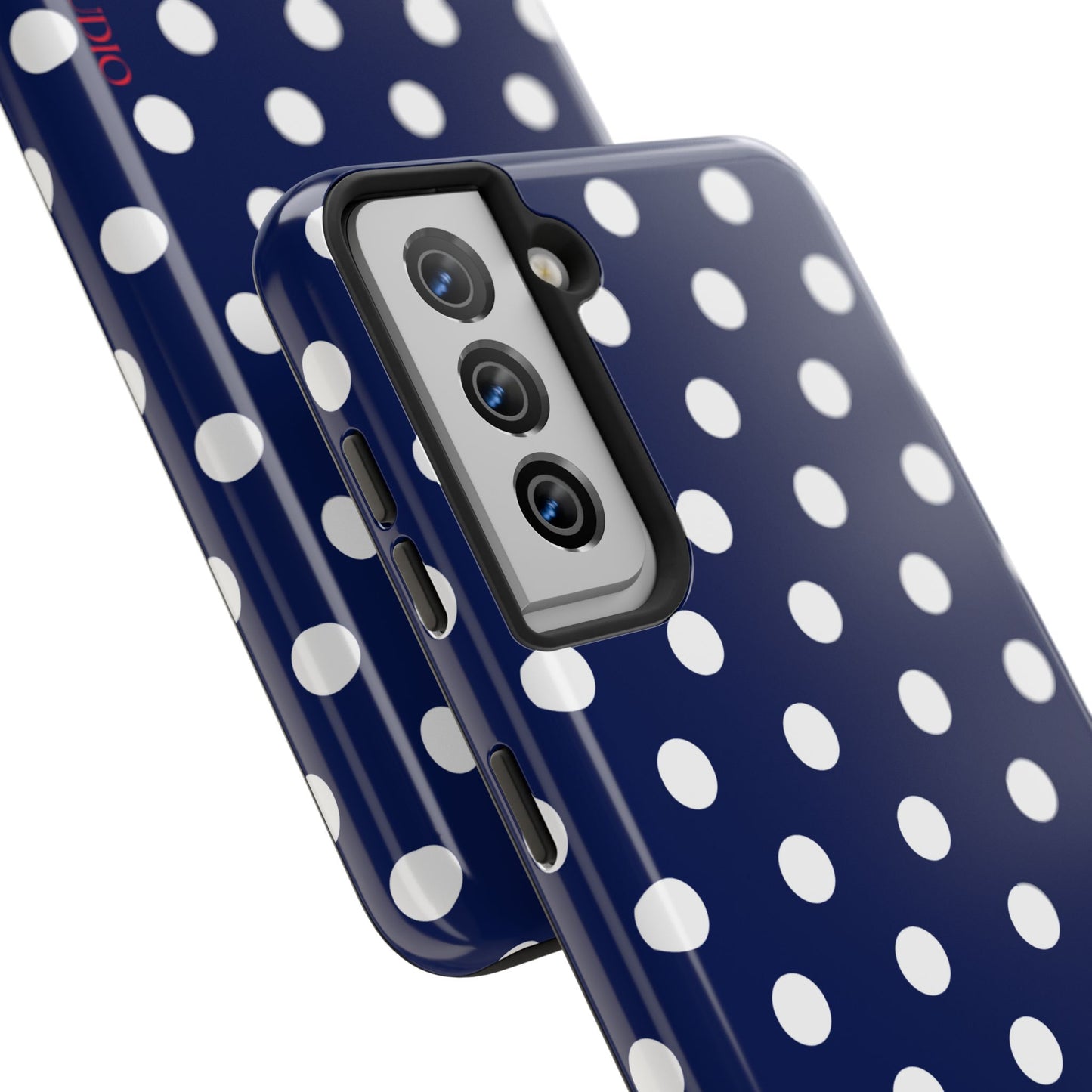 NAVY POLKA, Tough Phone Case