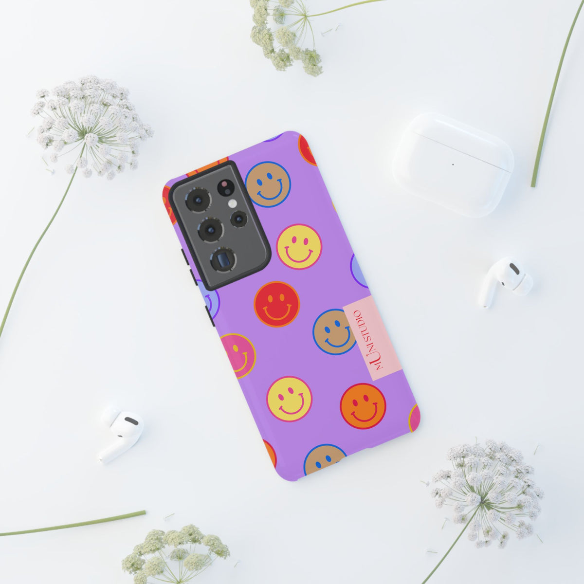 LAVENDER SMILEY, Tough Phone Case
