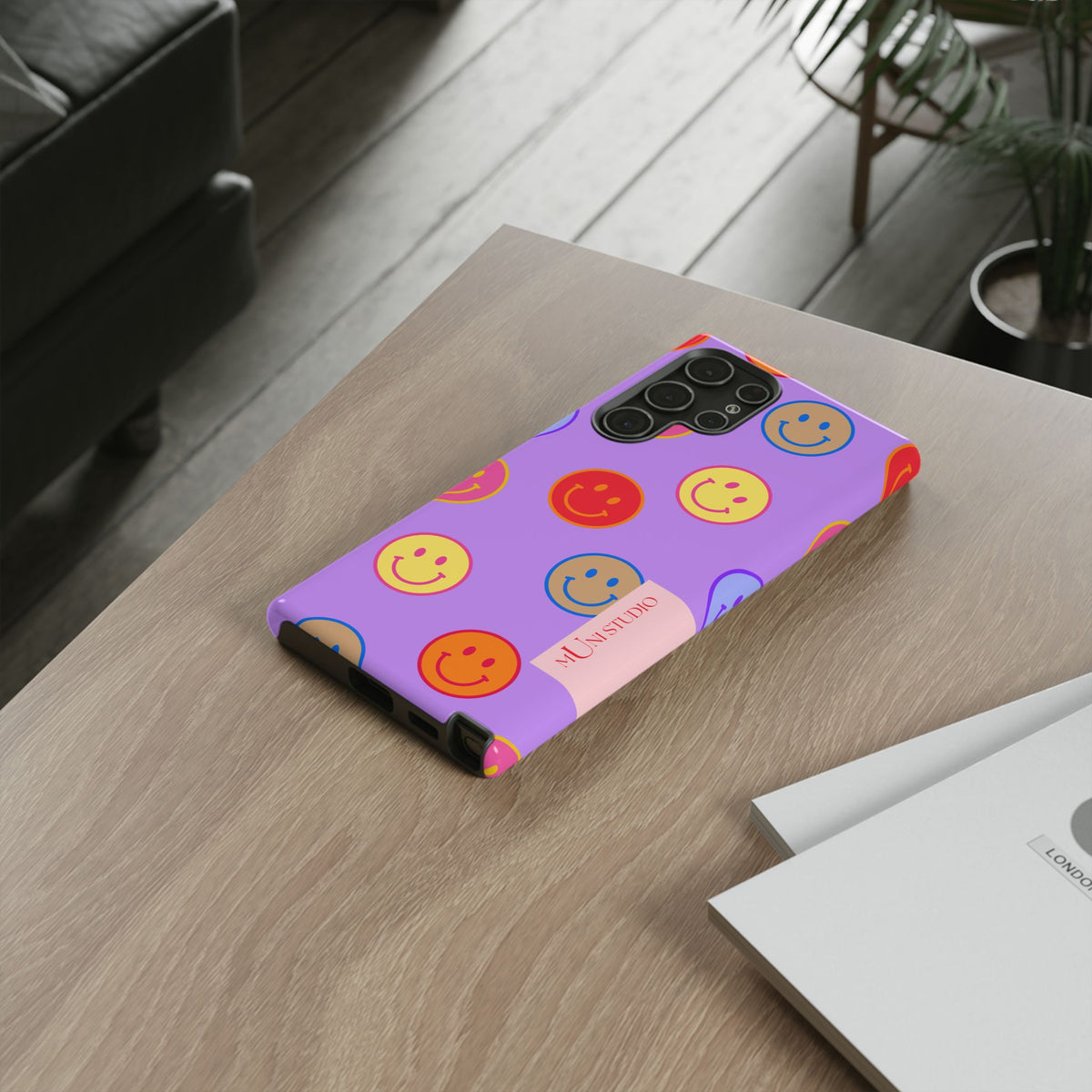 LAVENDER SMILEY, Tough Phone Case