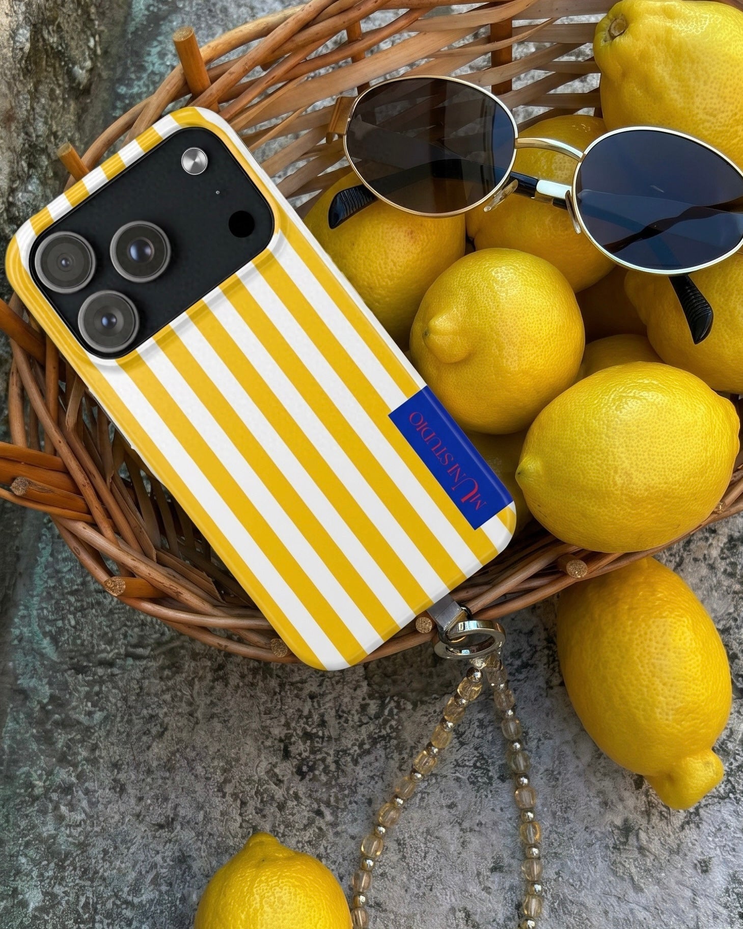 Muni Studio LEMON CAKE Tough Phone Case – hand held view