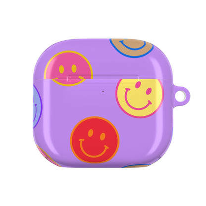 Muni Studio LAVENDER SMILEY AirPod Case – open lid