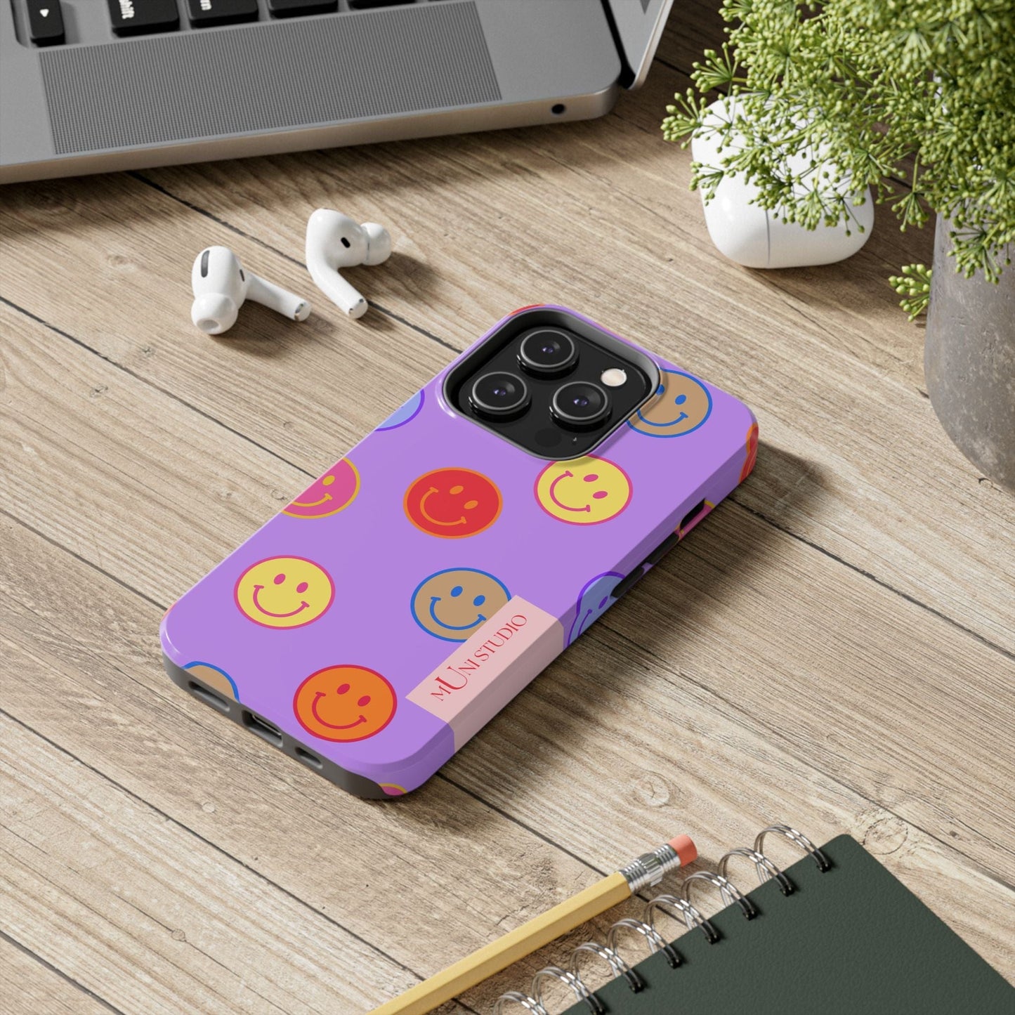 LAVENDER SMILEY, Tough Phone Case