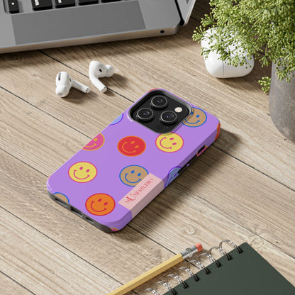 LAVENDER SMILEY, Tough Phone Case