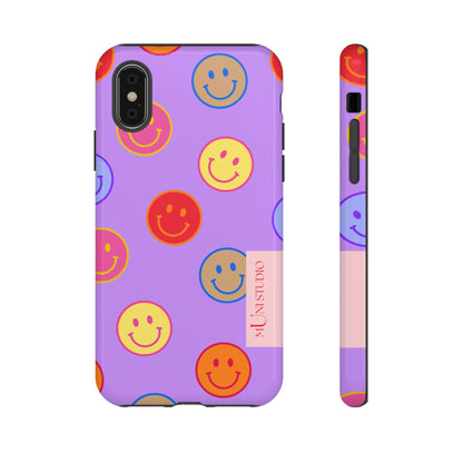 LAVENDER SMILEY, Tough Phone Case