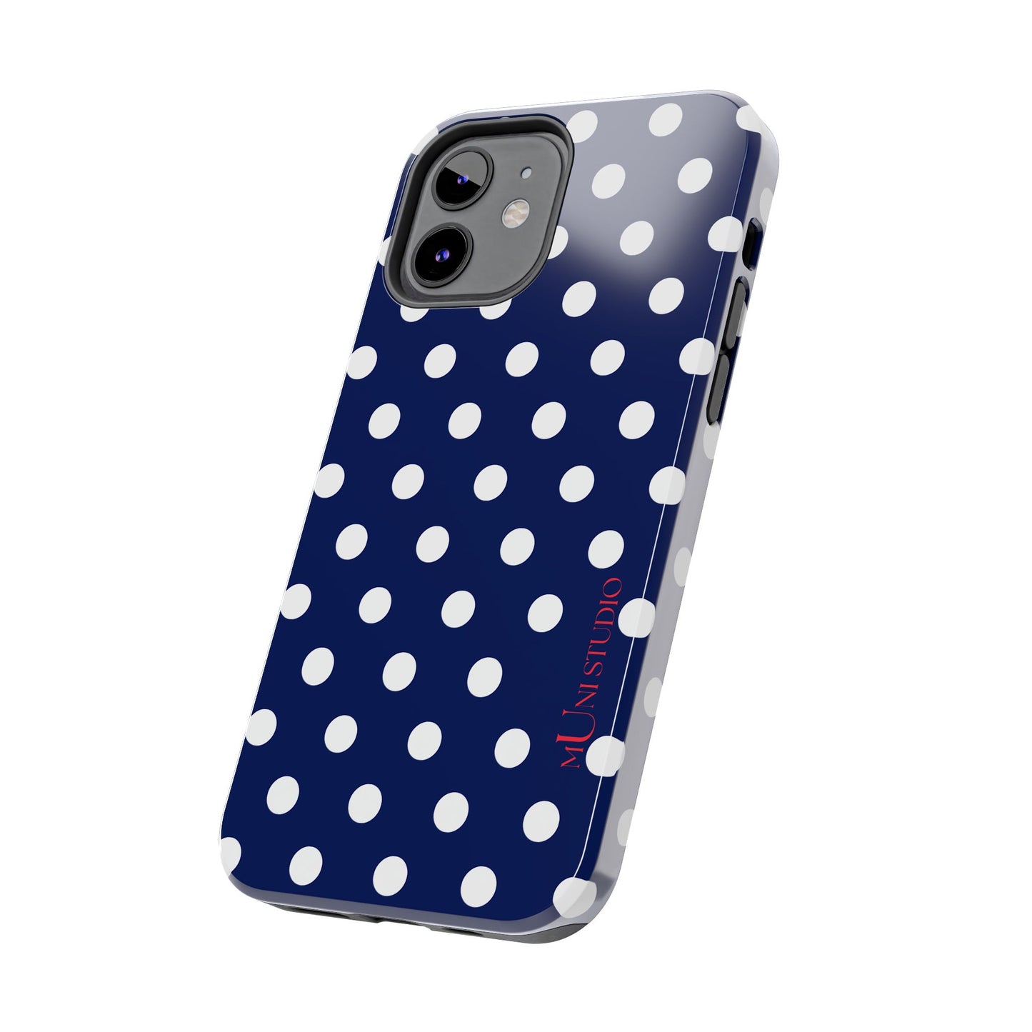 NAVY POLKA, Tough Phone Case