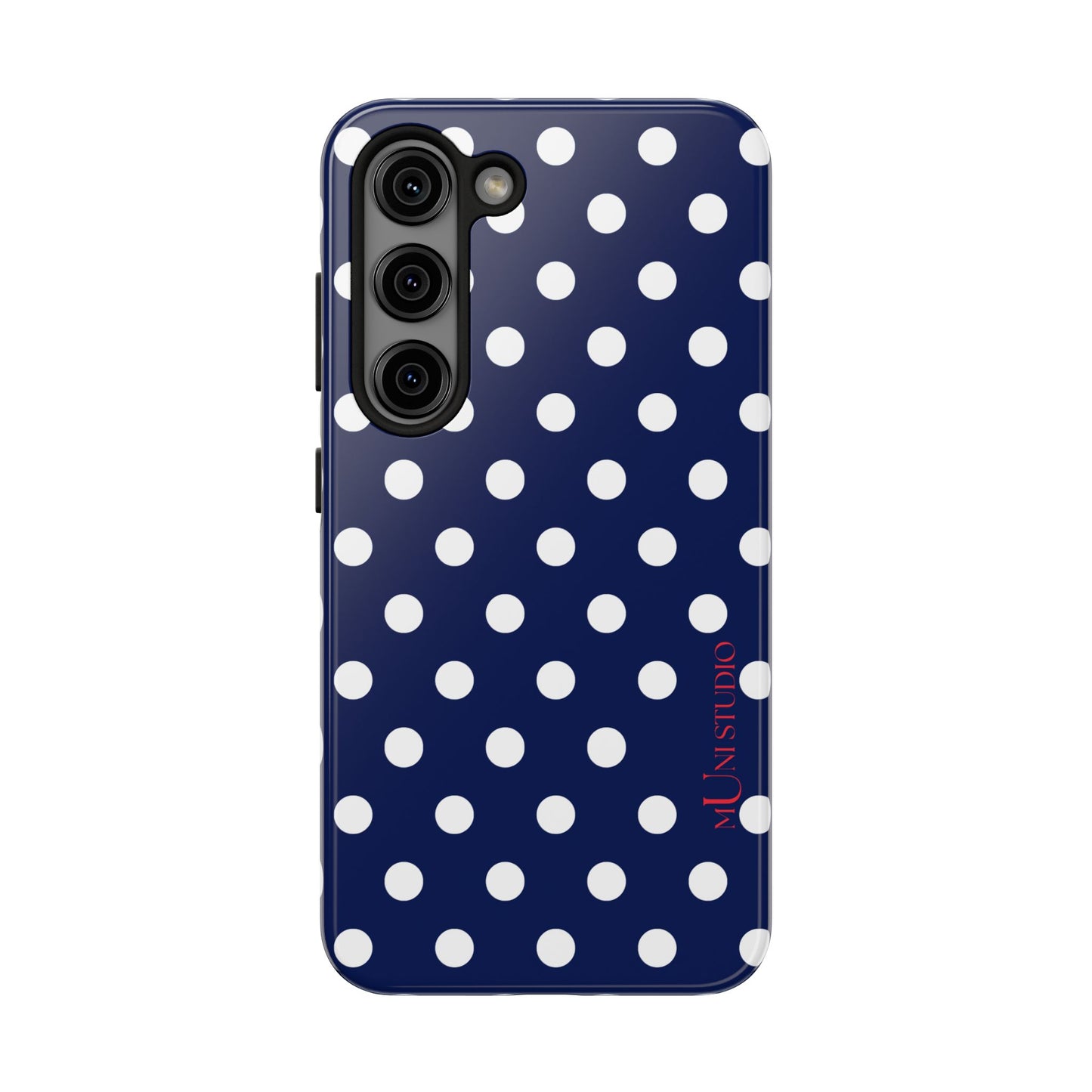 NAVY POLKA, Tough Phone Case