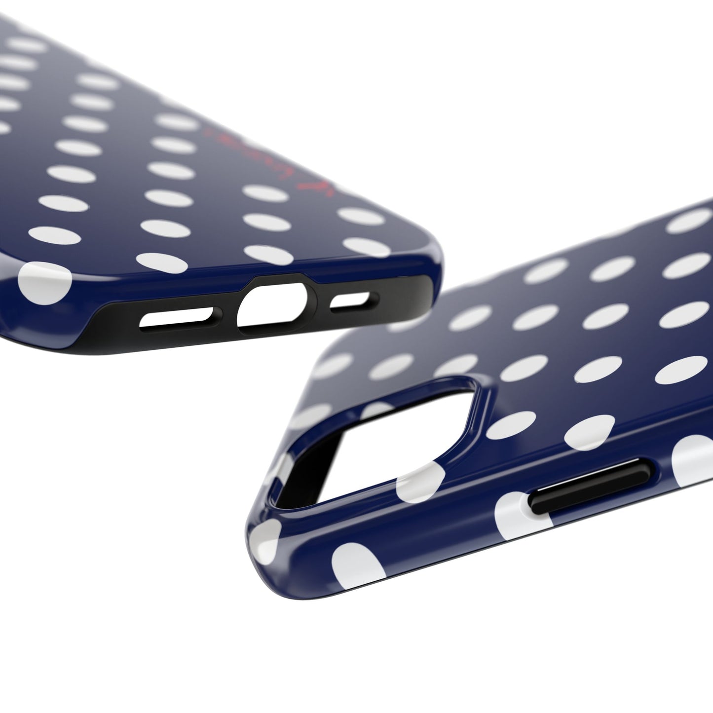 NAVY POLKA, Tough Phone Case