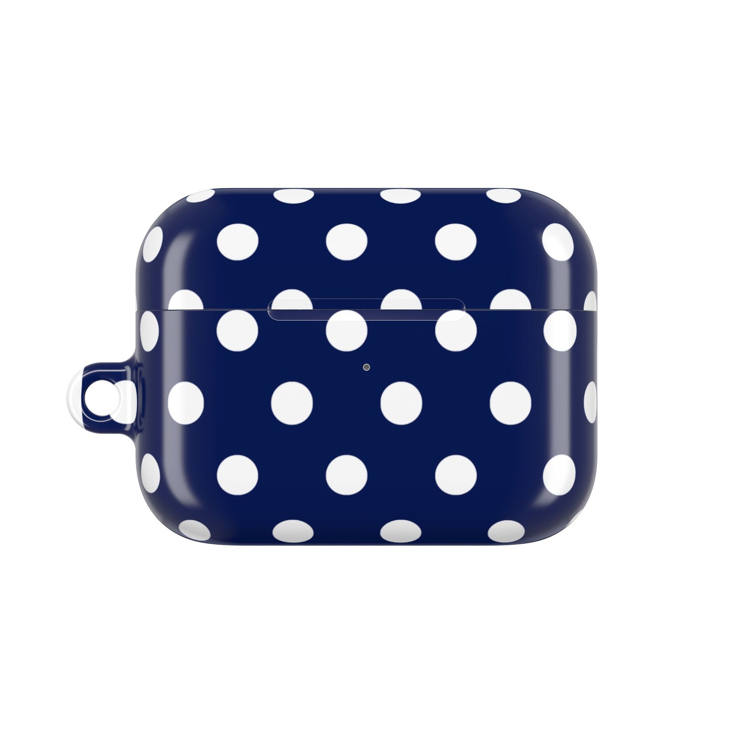 Muni Studio NAVY POLKA AirPod Case – front view