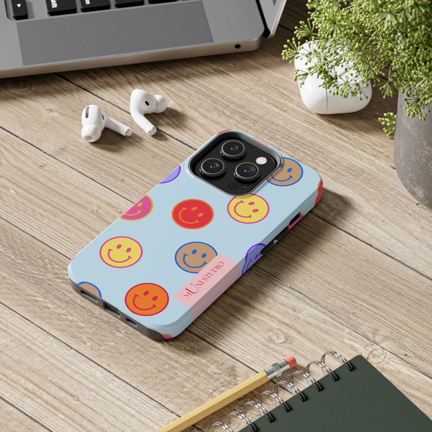 HORIZON BLUE SMILEY, Tough Phone Case