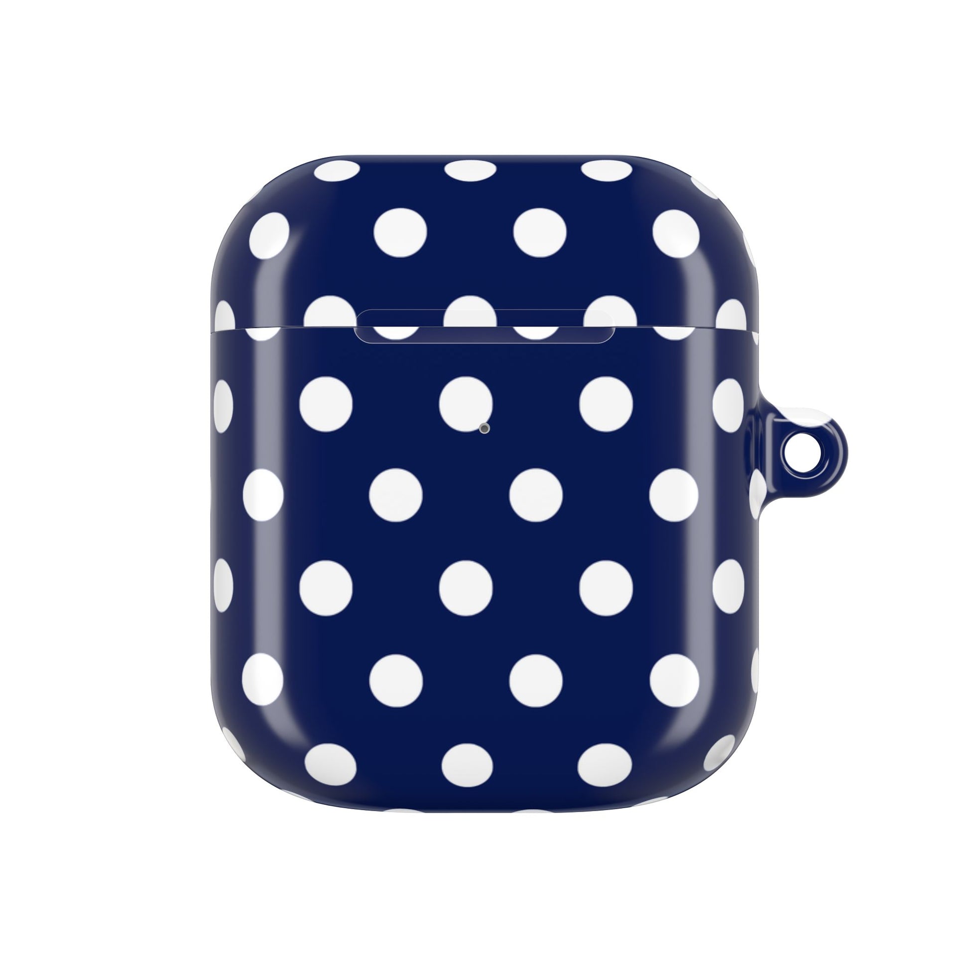 Muni Studio NAVY POLKA AirPod Case – back view