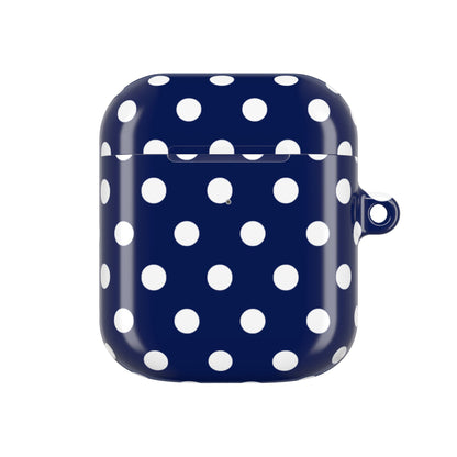 Muni Studio NAVY POLKA AirPod Case – back view
