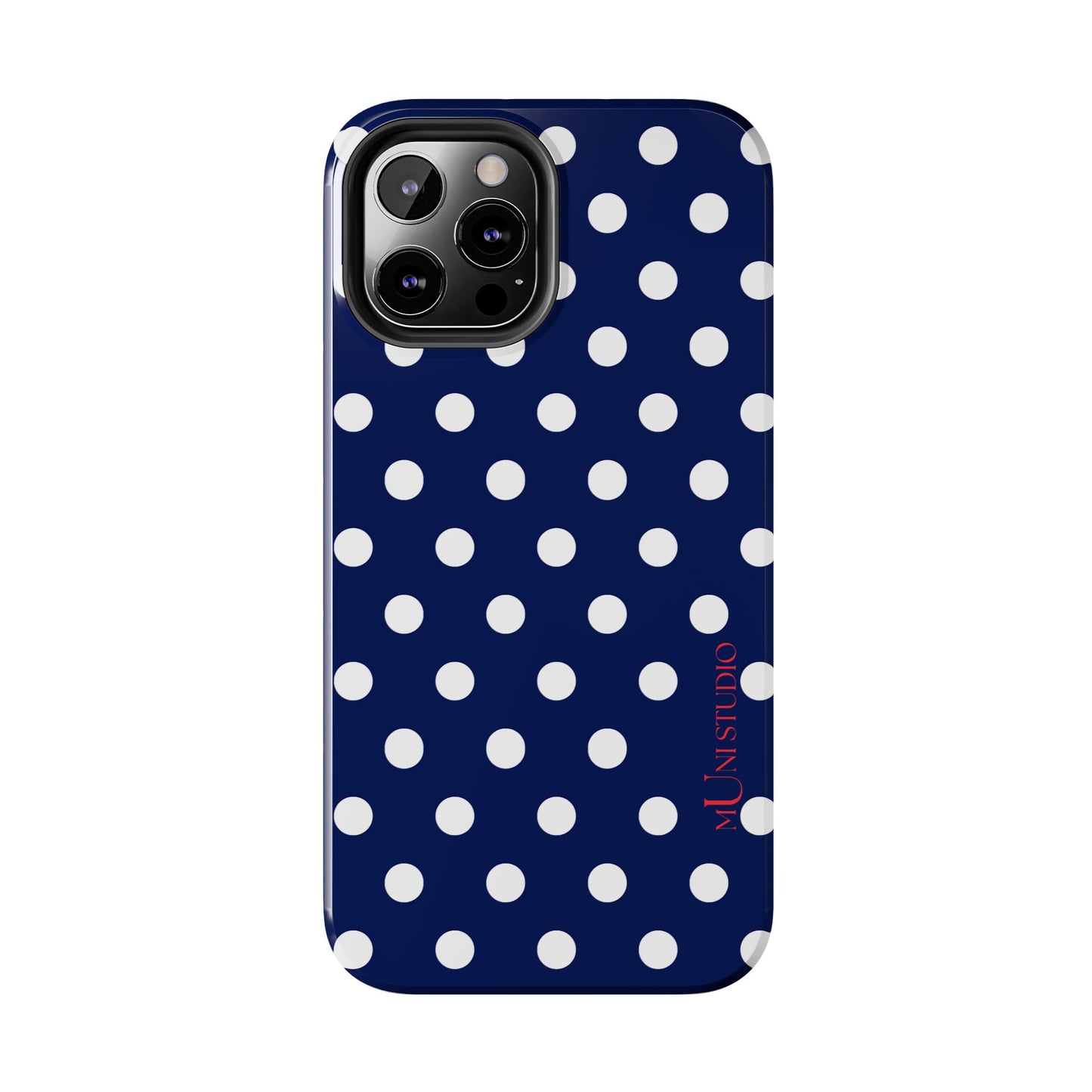 NAVY POLKA, Tough Phone Case