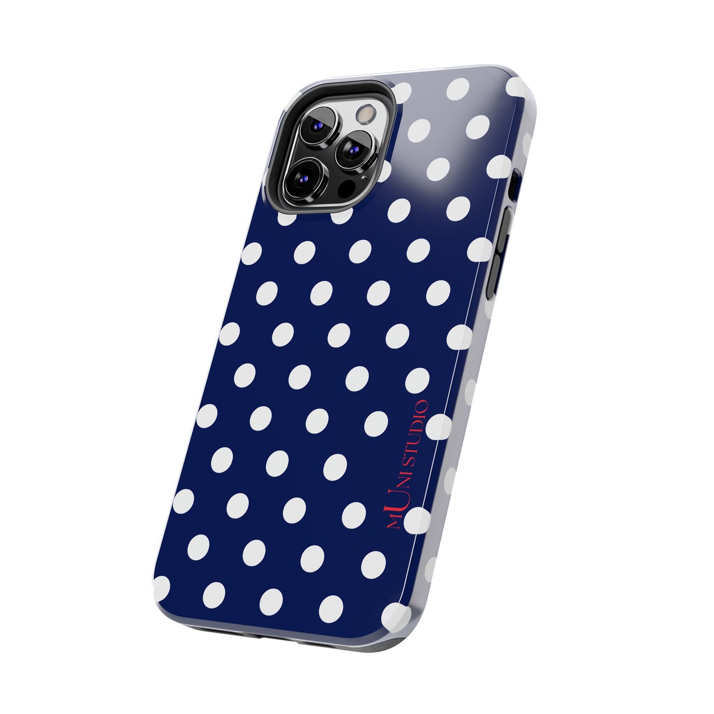 NAVY POLKA, Tough Phone Case
