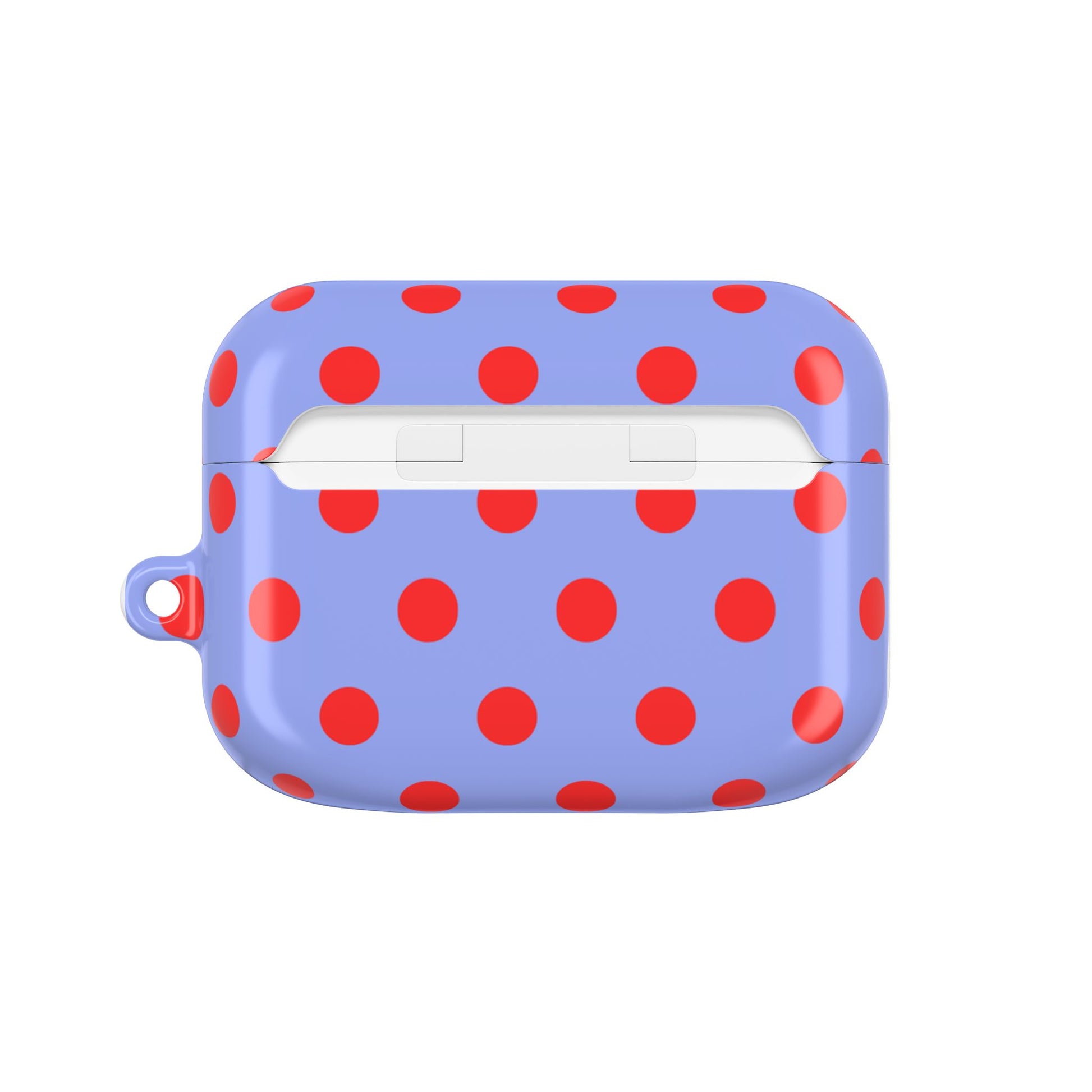 Muni Studio RED POLKA AirPod Case – close up