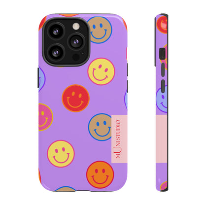 LAVENDER SMILEY, Tough Phone Case
