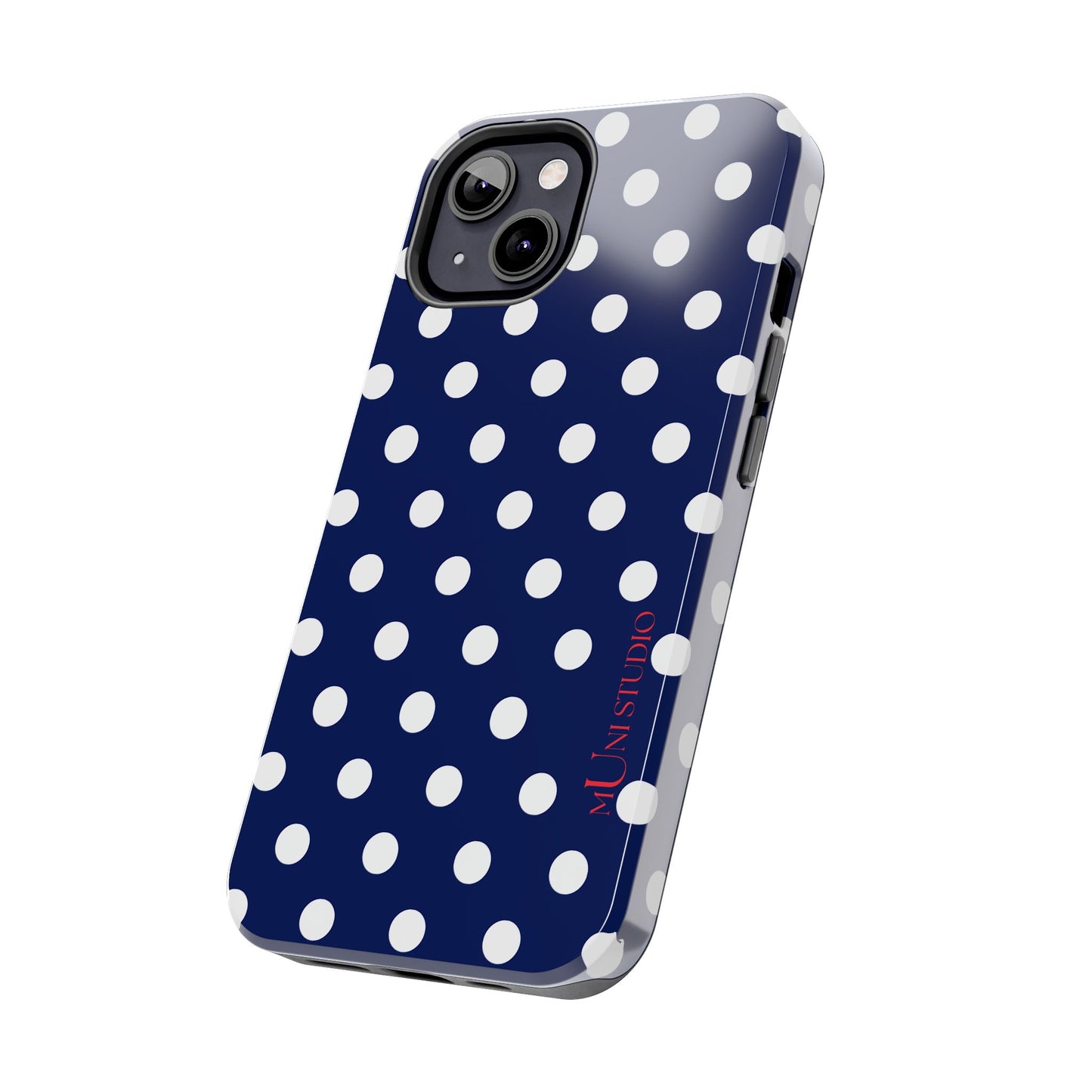 NAVY POLKA, Tough Phone Case