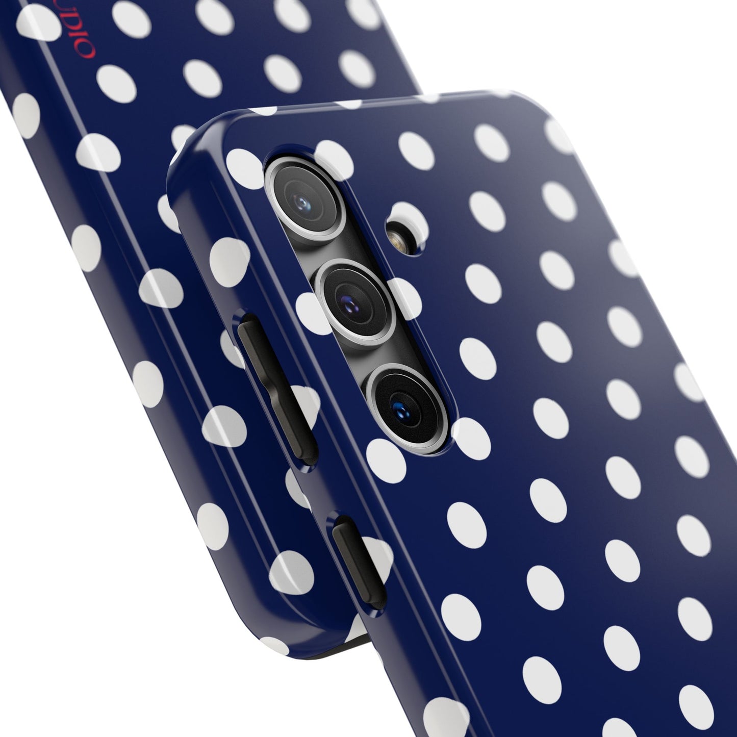 NAVY POLKA, Tough Phone Case