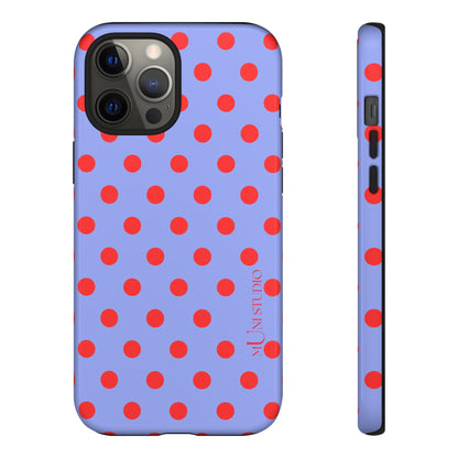 RED POLKA, Tough Phone Case