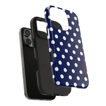NAVY POLKA, Tough Phone Case