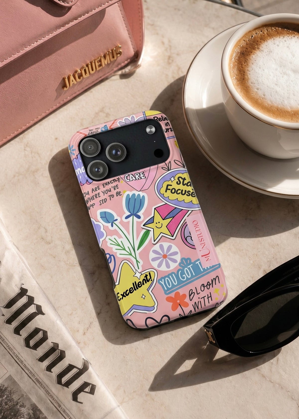 Muni Studio Self Care Tough Phone Case – lifestyle photo