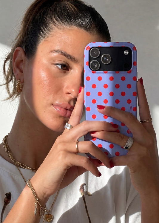 RED POLKA, Tough Phone Case