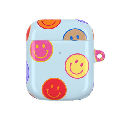 Muni Studio Accessories AirPods Gen 2 / White / Glossy HORIZON BLUE SMILEY AirPod Case