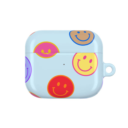 Muni Studio Accessories AirPods Gen 3 / White / Glossy HORIZON BLUE SMILEY AirPod Case