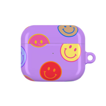 Muni Studio Accessories AirPods Gen 3 / White / Glossy LAVENDER SMILEY AirPod Case