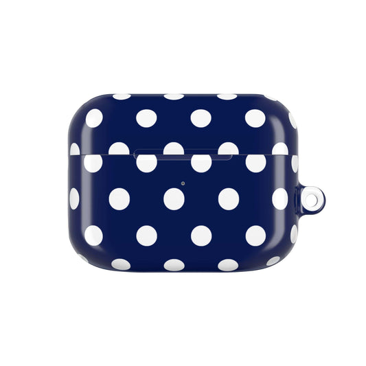 Muni Studio Accessories AirPods Pro Gen 1 / White / Glossy NAVY POLKA AirPod Case