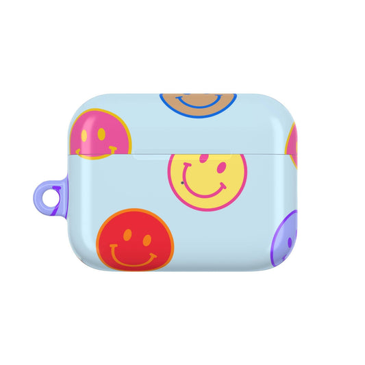Muni Studio Accessories AirPods Pro Gen 2 / White / Glossy HORIZON BLUE SMILEY AirPod Case