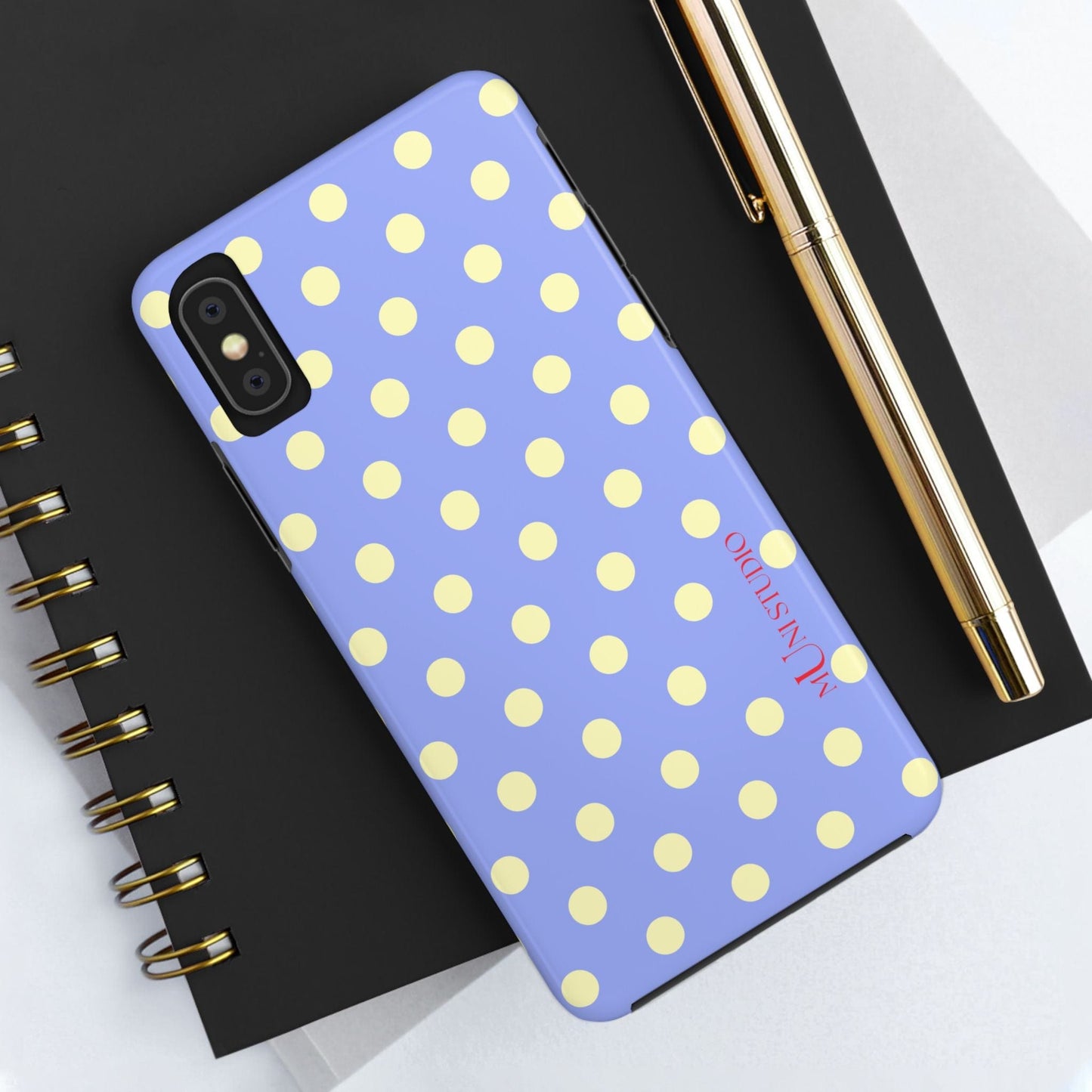 Muni Studio Phone Case BUTTER POLKA, Tough Phone Case