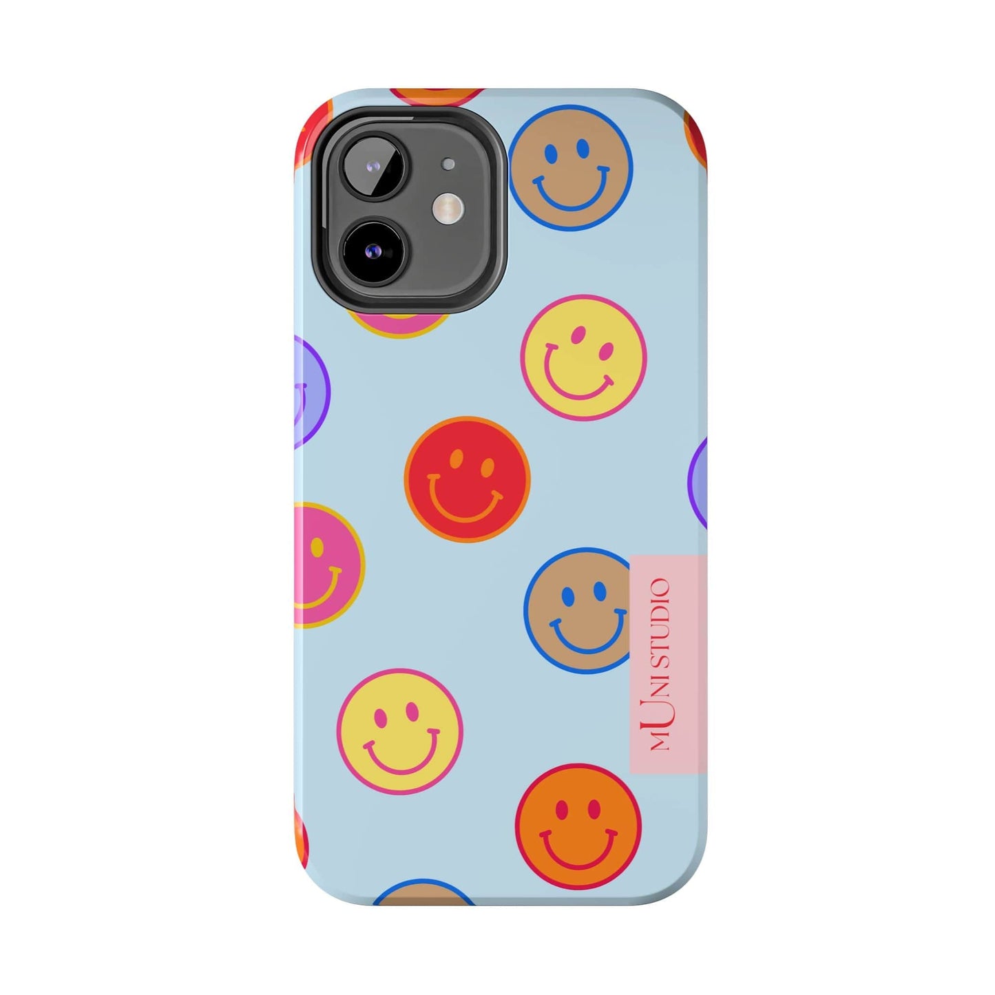 Muni Studio Phone Case HORIZON BLUE SMILEY, Tough Phone Case