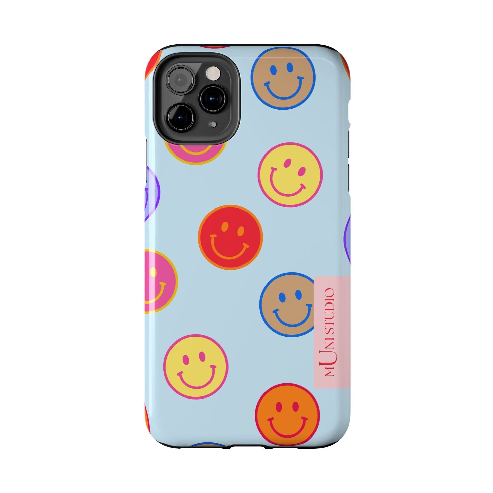 Muni Studio Phone Case HORIZON BLUE SMILEY, Tough Phone Case