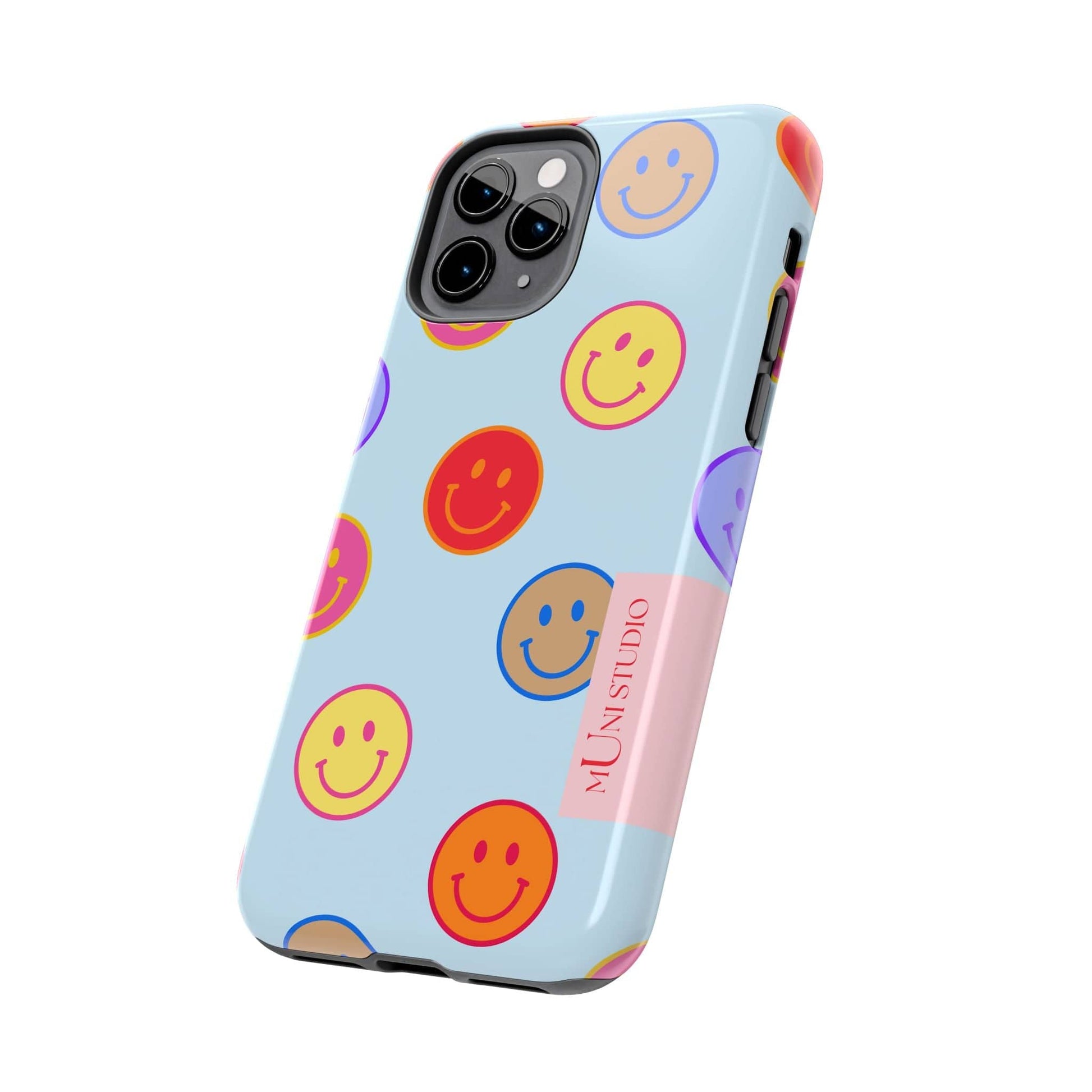 Muni Studio Phone Case HORIZON BLUE SMILEY, Tough Phone Case