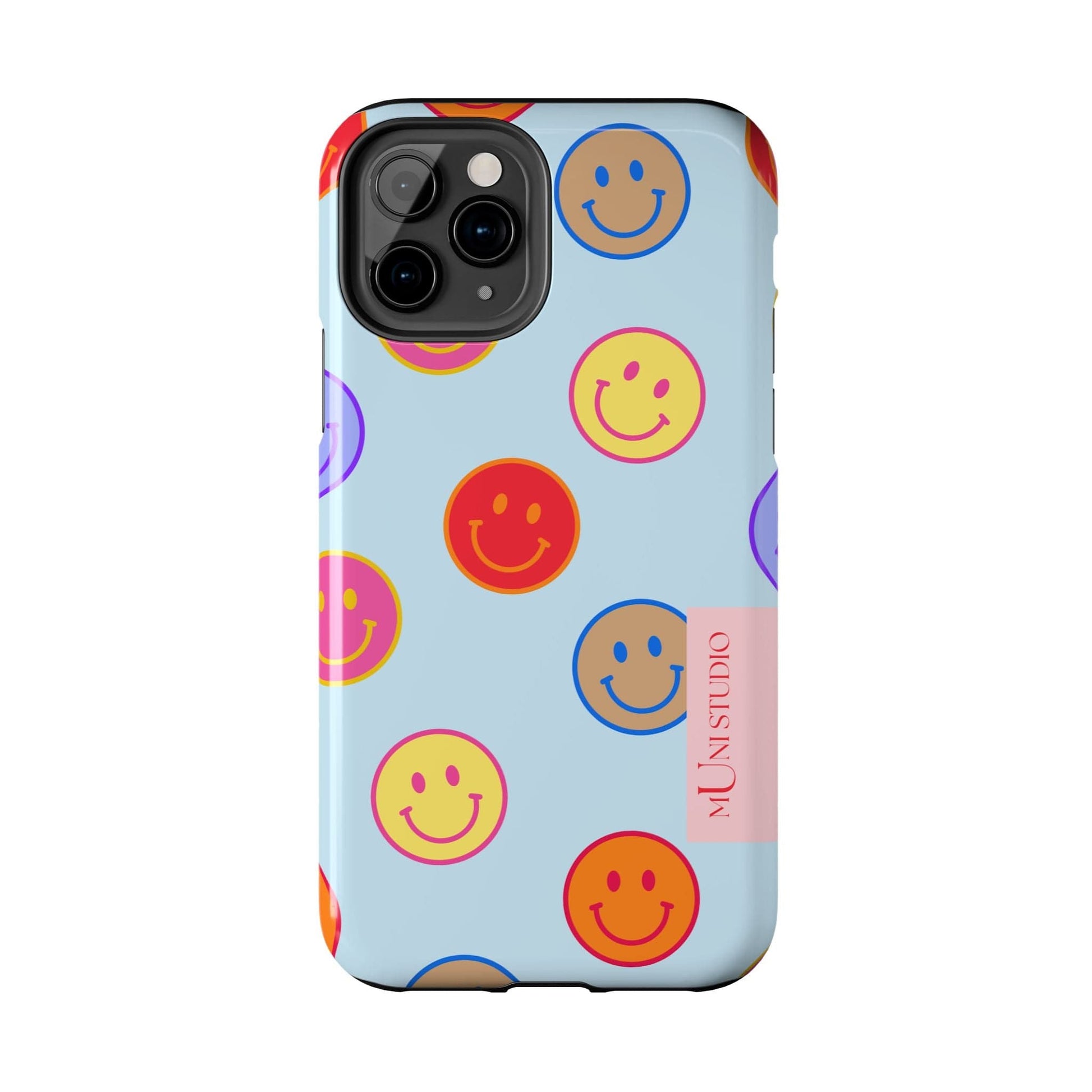 Muni Studio Phone Case HORIZON BLUE SMILEY, Tough Phone Case