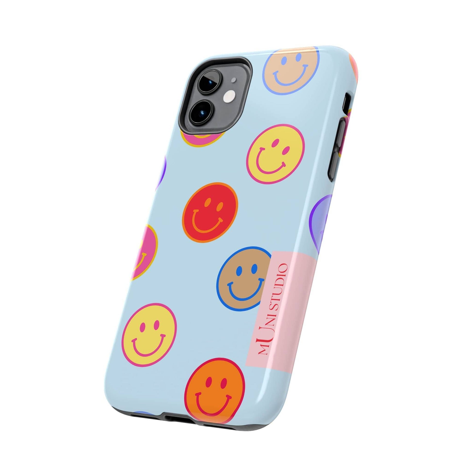 Muni Studio Phone Case HORIZON BLUE SMILEY, Tough Phone Case
