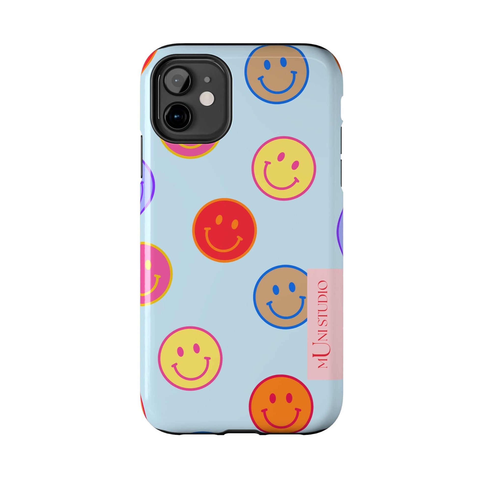 Muni Studio Phone Case HORIZON BLUE SMILEY, Tough Phone Case