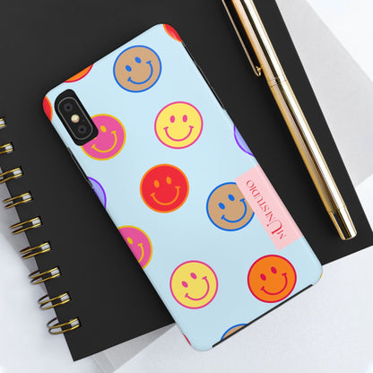 Muni Studio Phone Case HORIZON BLUE SMILEY, Tough Phone Case