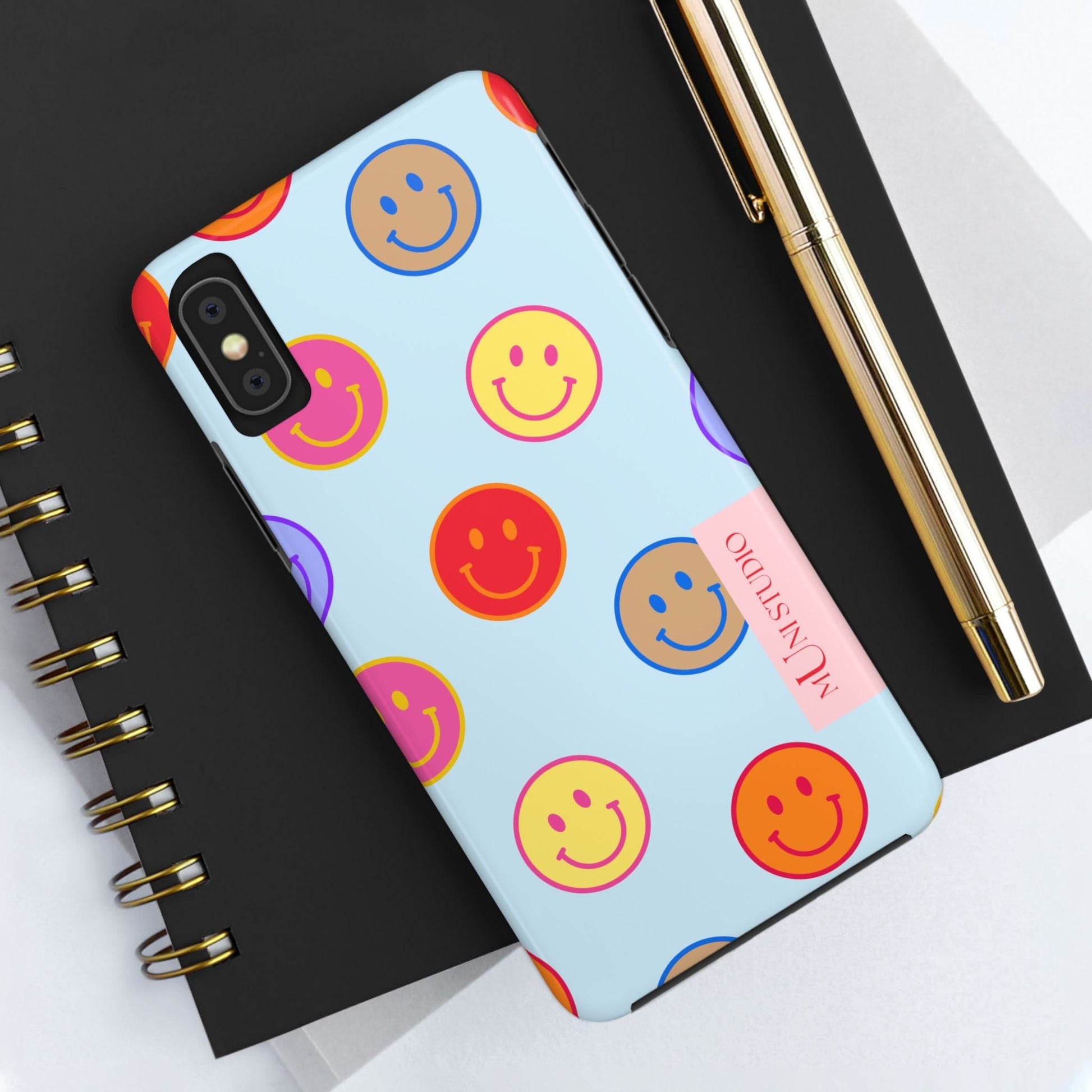 Muni Studio Phone Case HORIZON BLUE SMILEY, Tough Phone Case