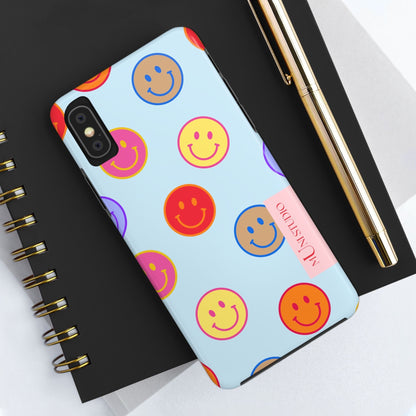 Muni Studio Phone Case HORIZON BLUE SMILEY, Tough Phone Case