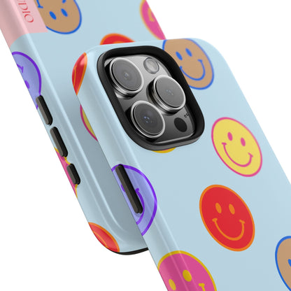 Muni Studio Phone Case HORIZON BLUE SMILEY, Tough Phone Case