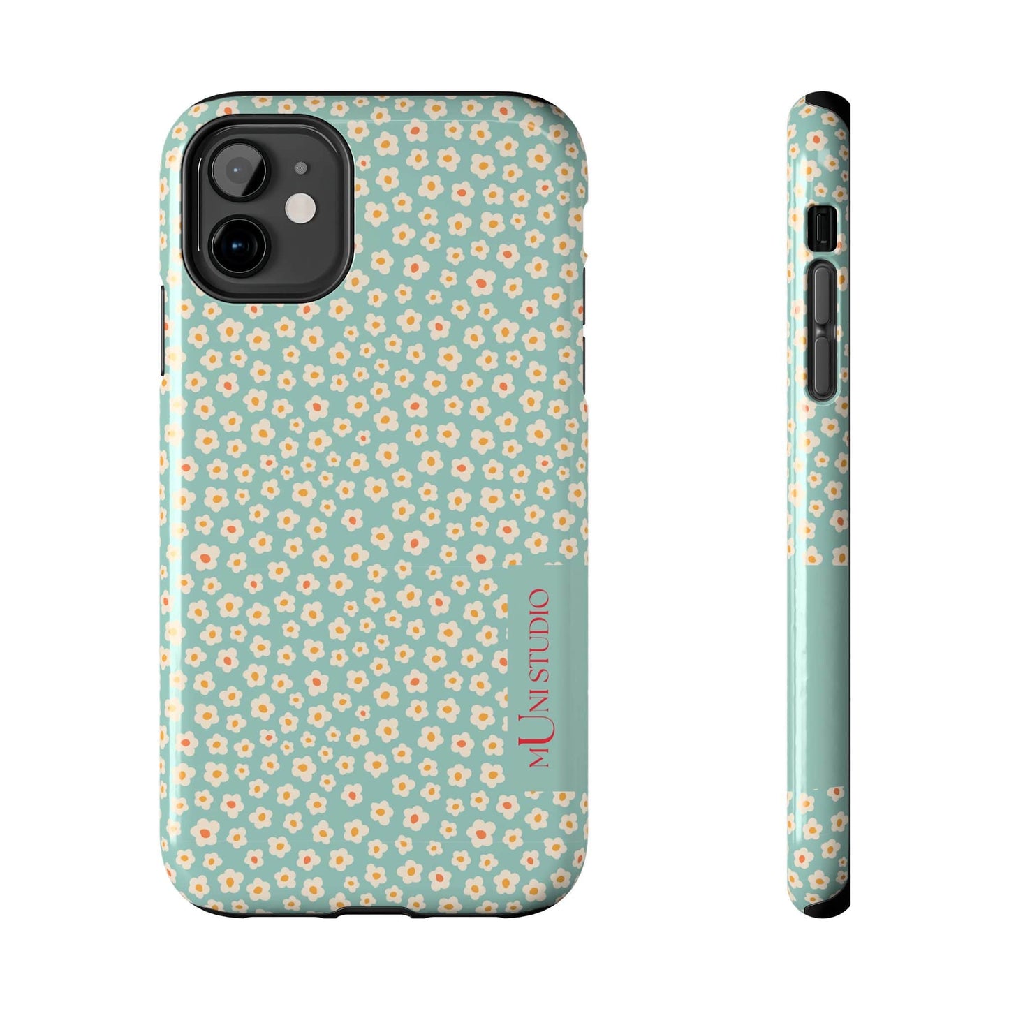 Muni Studio Phone Case iPhone 11 FLOWER MATCHA, Tough Phone Case