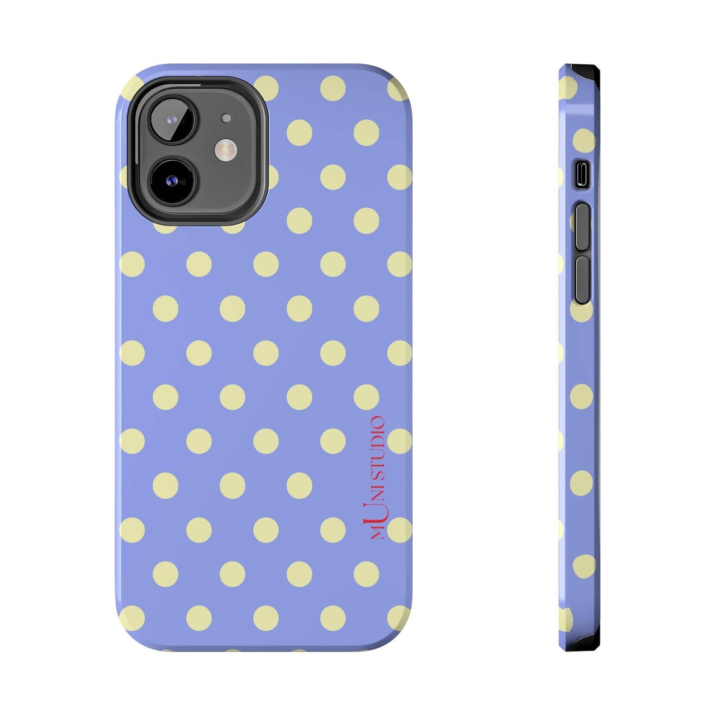 Muni Studio Phone Case iPhone 12 BUTTER POLKA, Tough Phone Case