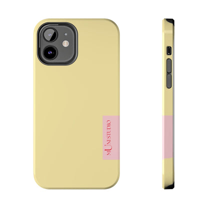Muni Studio Phone Case iPhone 12 BUTTER YELLOW, Tough Phone Case