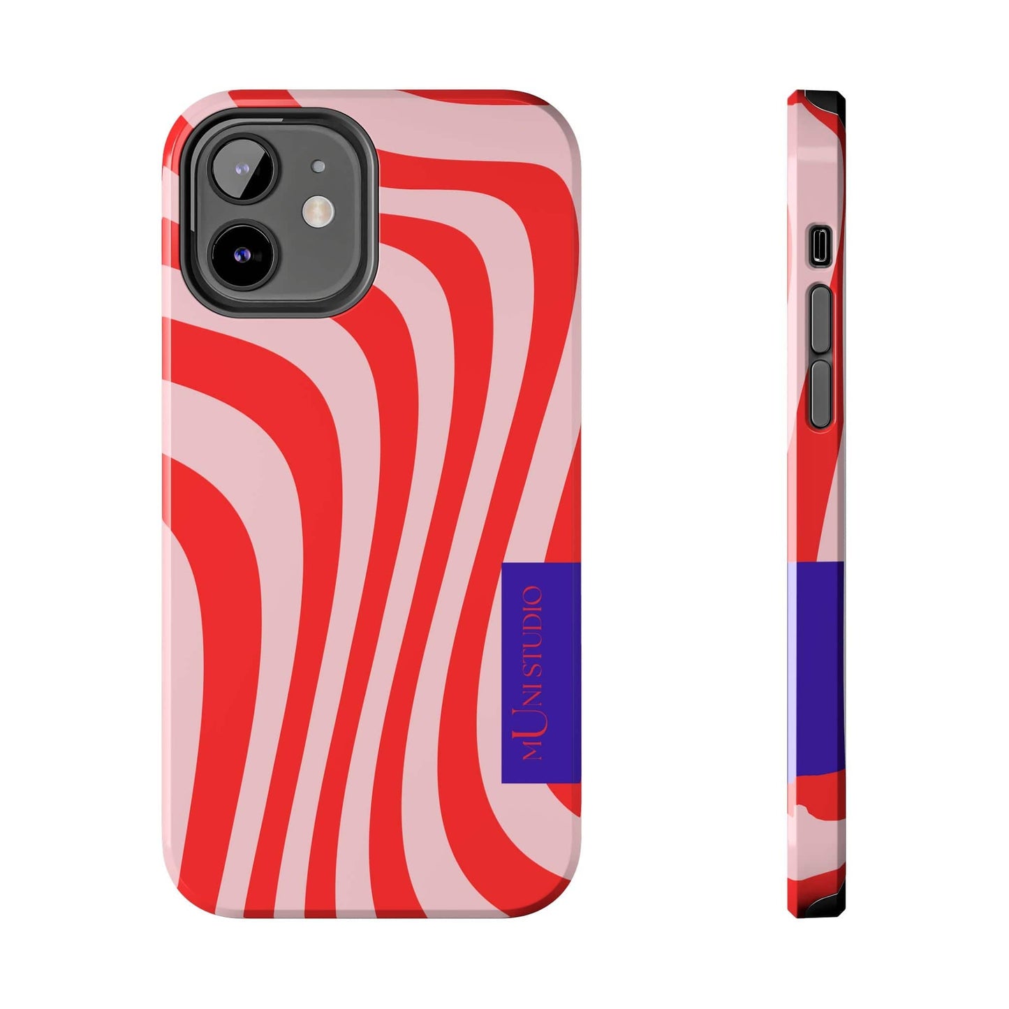 Muni Studio Phone Case iPhone 12 CANDY SWIRL, Tough Phone Case