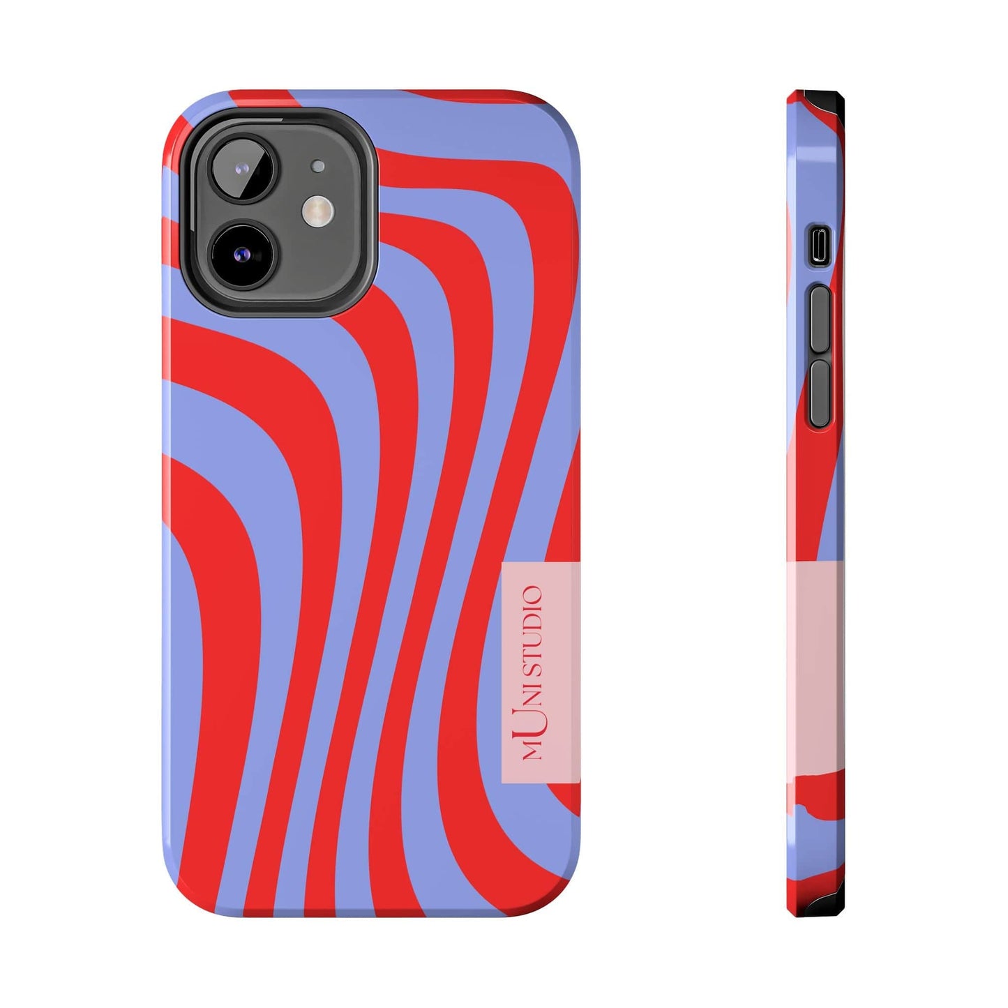 Muni Studio Phone Case iPhone 12 CHIARA SWIRL, Tough Phone Case