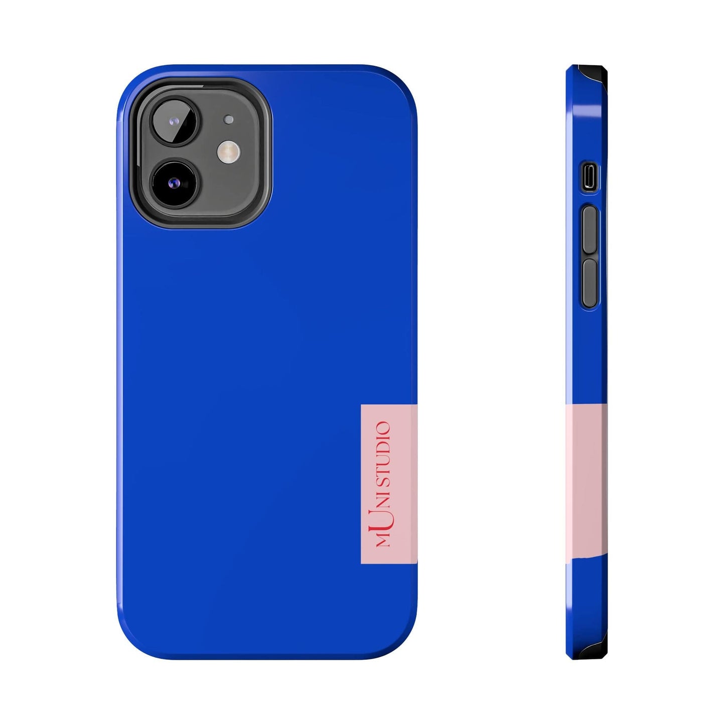 Muni Studio Phone Case iPhone 12 DAZZLING BLUE, Tough Phone Case