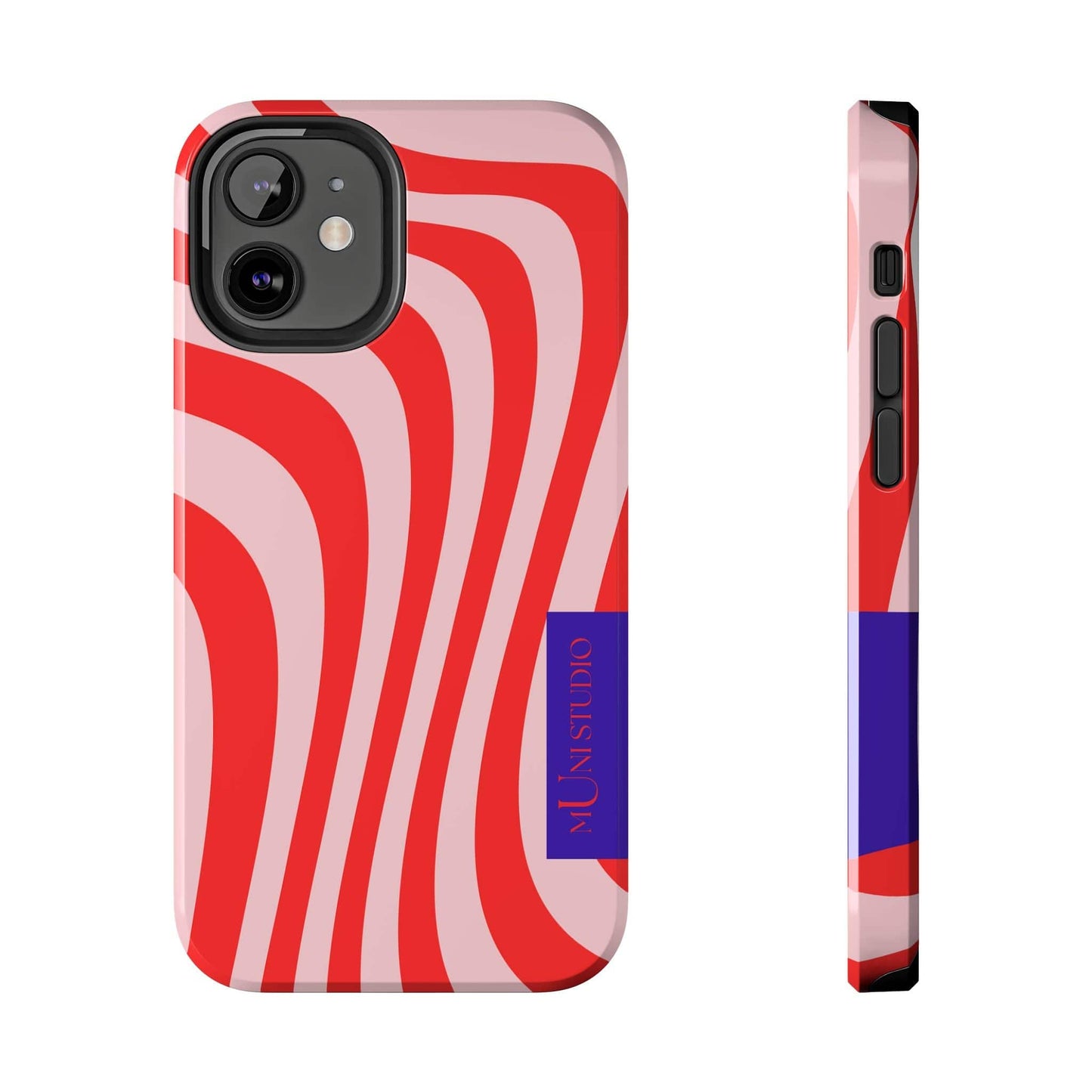 Muni Studio Phone Case iPhone 12 Mini CANDY SWIRL, Tough Phone Case