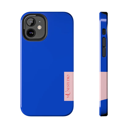 Muni Studio Phone Case iPhone 12 Mini DAZZLING BLUE, Tough Phone Case